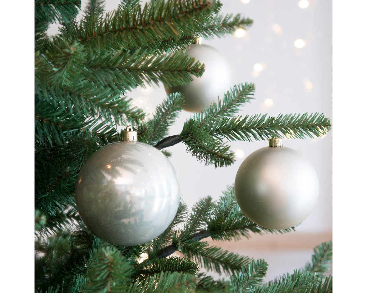 Polystyrene pearl baubles 022177