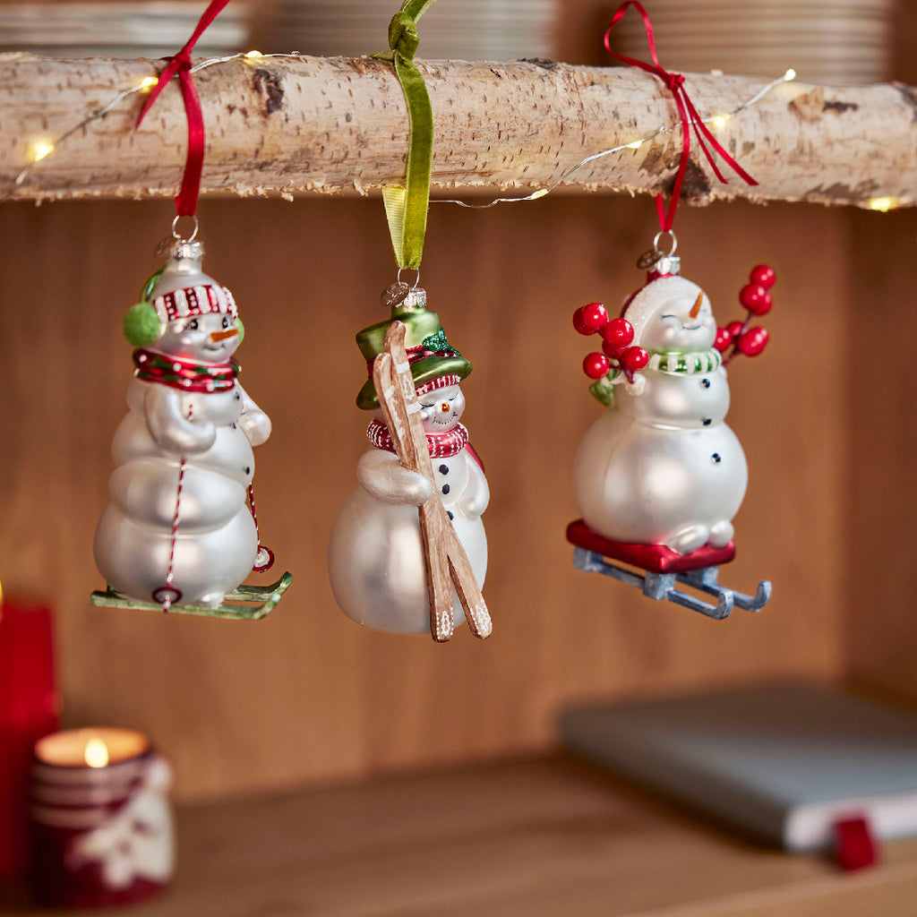 Snowman glass 121472