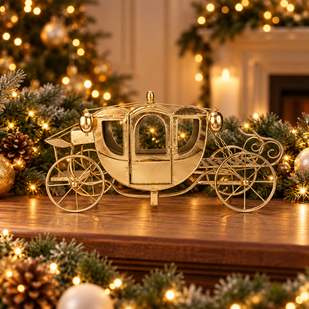 Gold Metal Decorative Carriage