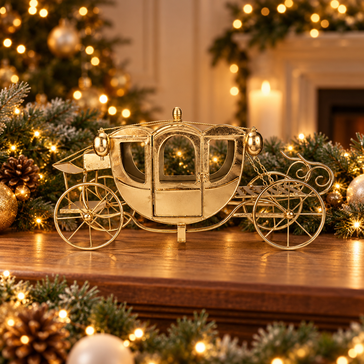 Gold Metal Decorative Carriage