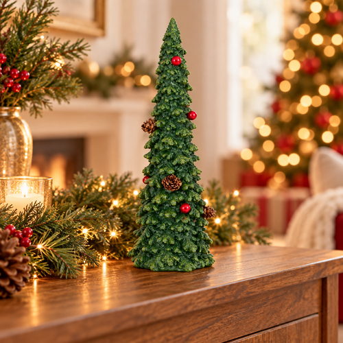 Green Polyresin Christmas Tree