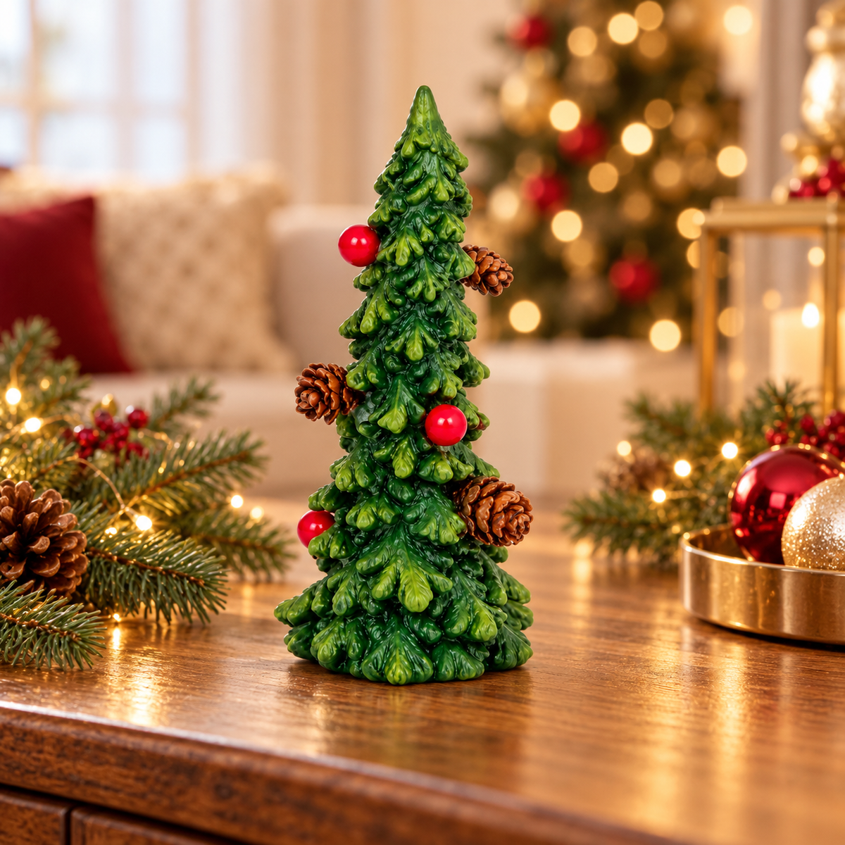 Green Polyresin Christmas Tree