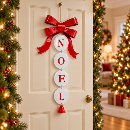 White Metal Hanging Noel Decoration