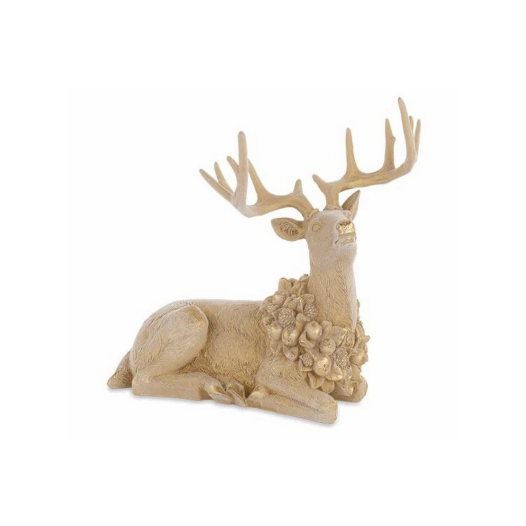Lying Flocked Reindeer