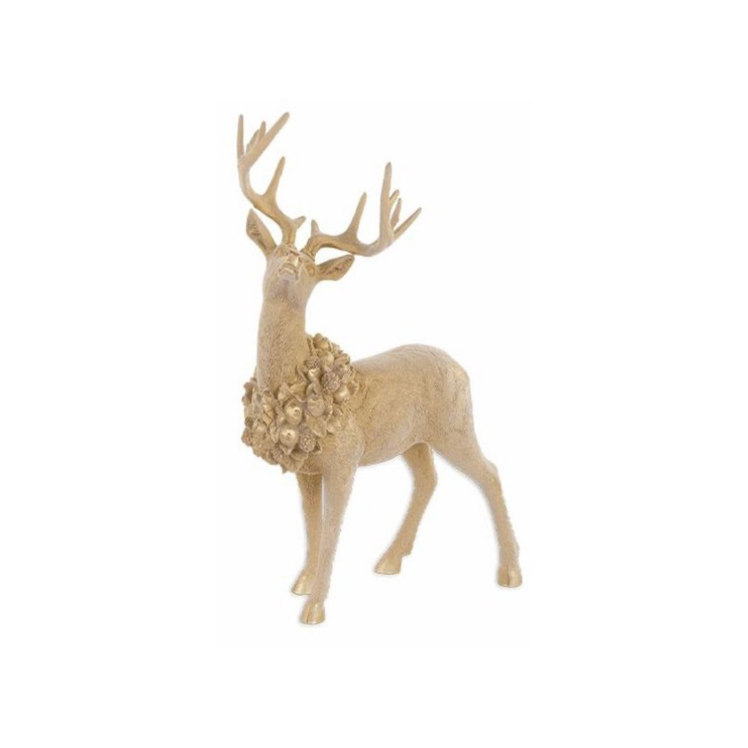Standing Flocked Reindeer