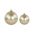 Gold Glass Ball with Candle