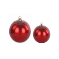Red Glass Ball with Candle