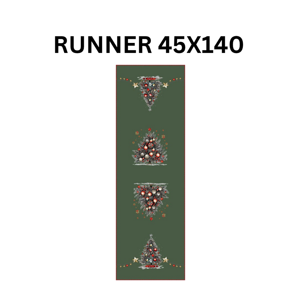 ASSIA 01 GREEN - Embroidered Table Linen Collection
