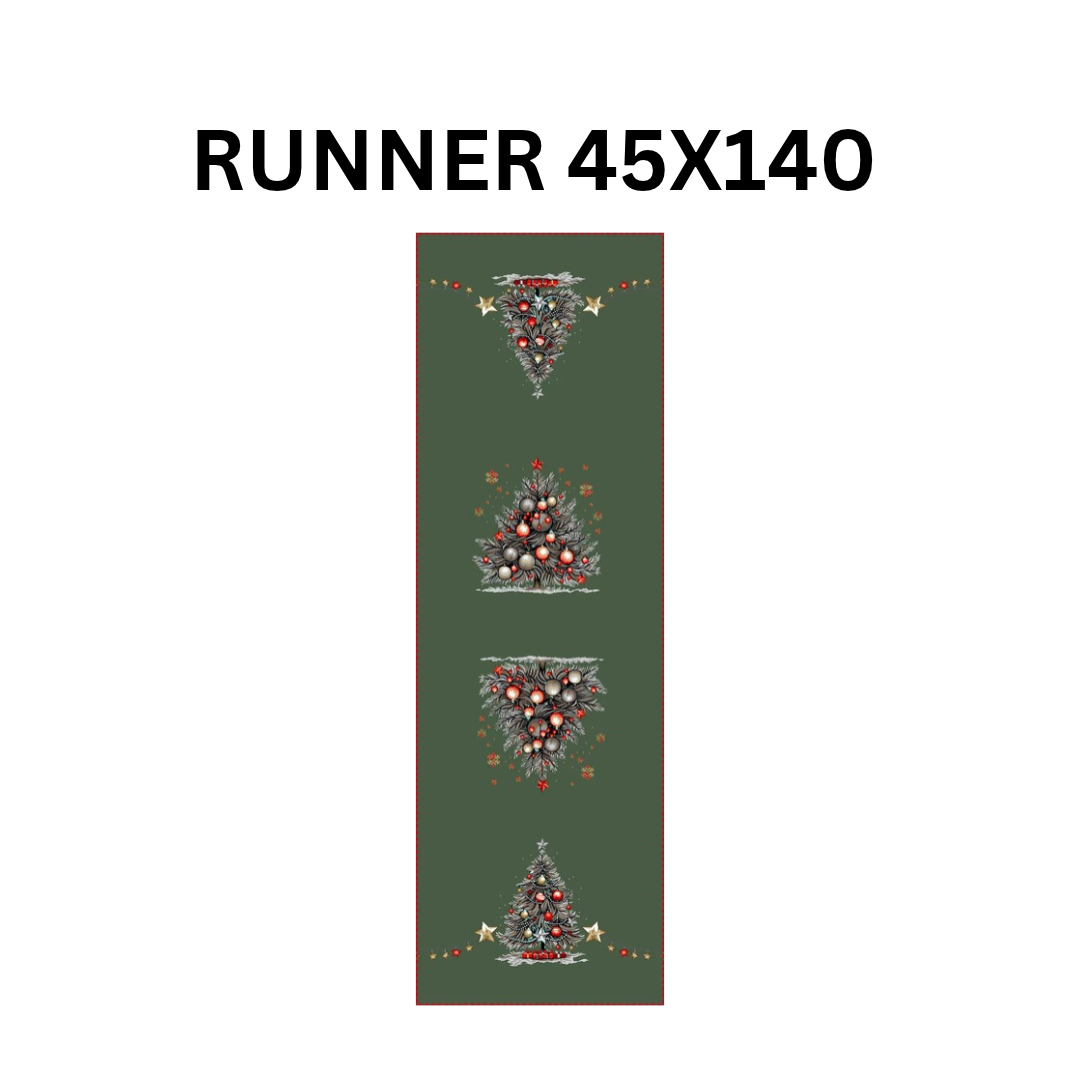 ASSIA 01 GREEN - Embroidered Table Linen Collection