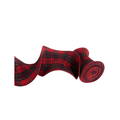 Red Checkered Spiral Ribbon