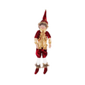 Christmas Elf in Burgundy Outfit
