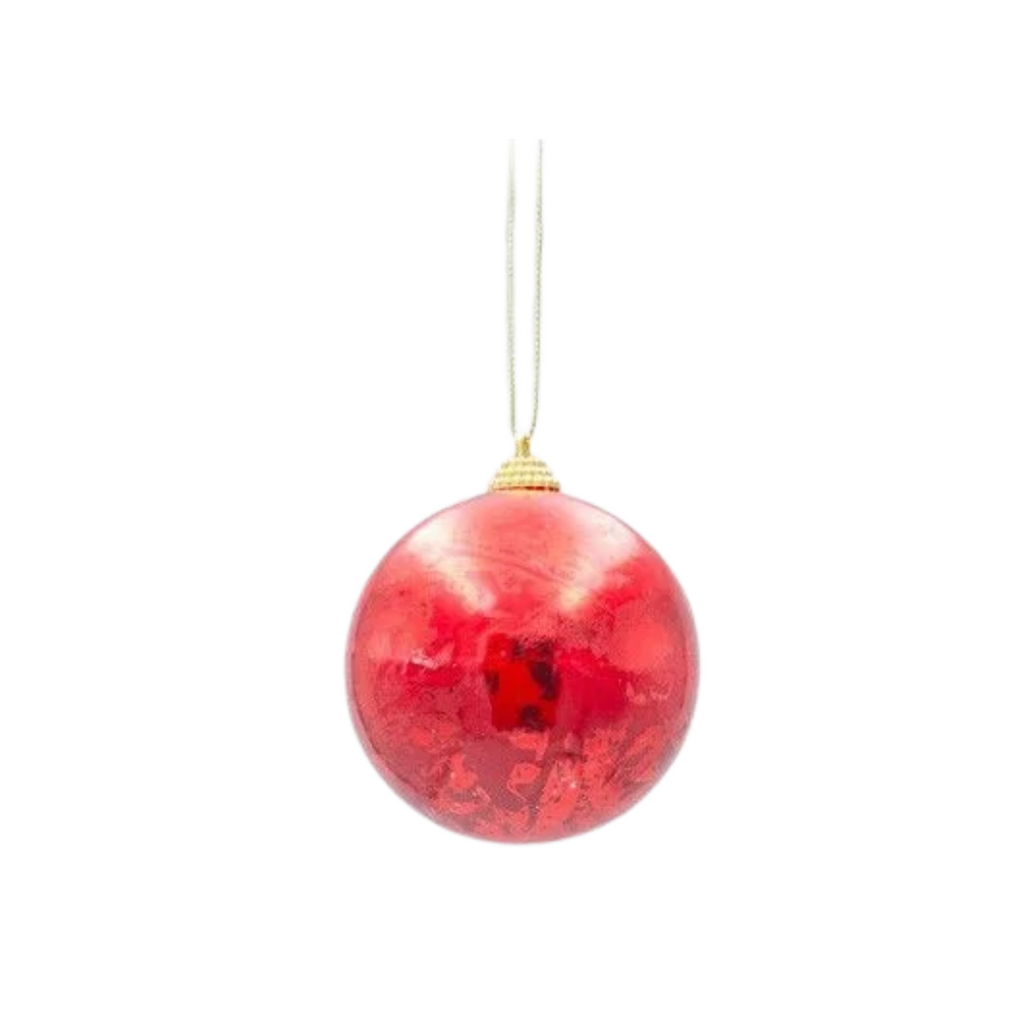Metallic Red Foam Christmas Baubles