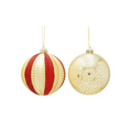 Red & Gold Plastic Christmas Baubles
