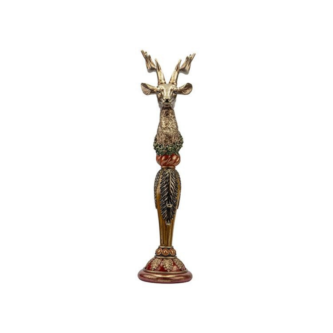Polyresin Reindeer with Carved Base
