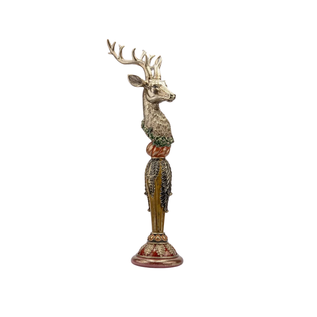 Polyresin Reindeer with Carved Base