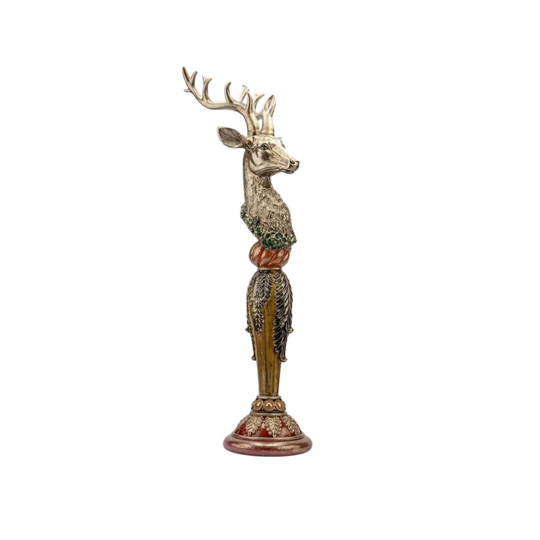 Polyresin Reindeer with Carved Base