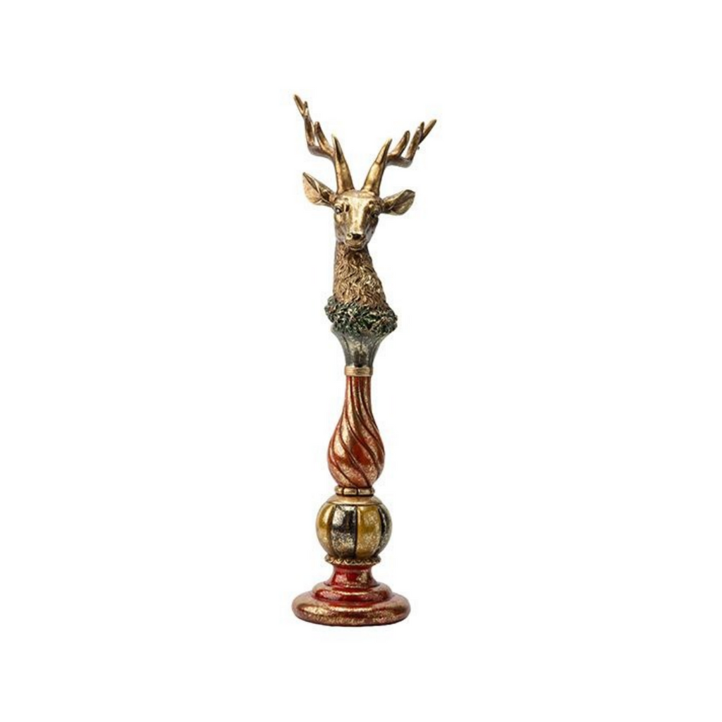 Polyresin Reindeer with Ornate Base