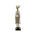 Polyresin Reindeer with White Cape and Gift