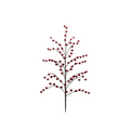 Dense Metallic Red Berry Branch
