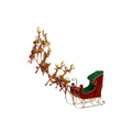Metal Sleigh with Seven Reindeer
