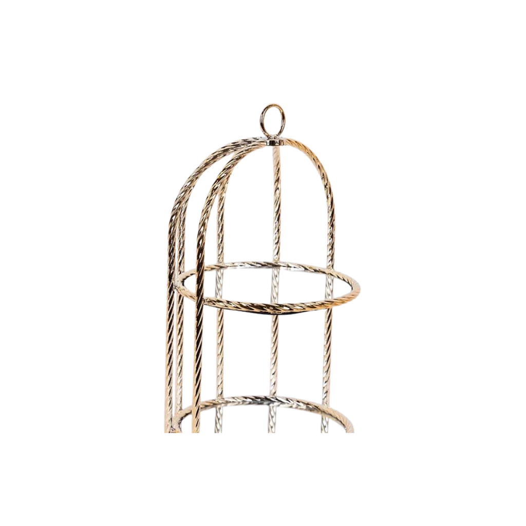 Gold Metal Cake Stand with Mirror
