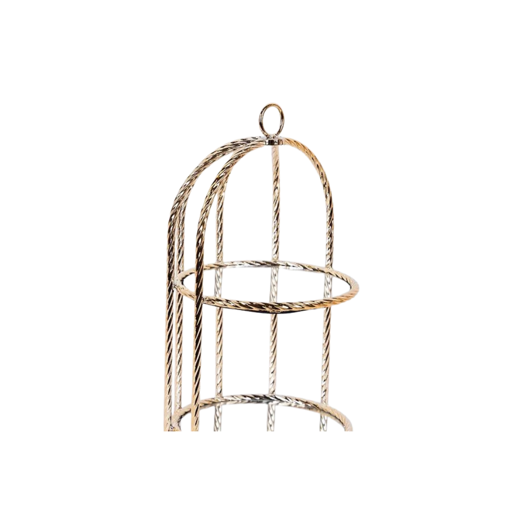 Gold Metal Cake Stand with Mirror