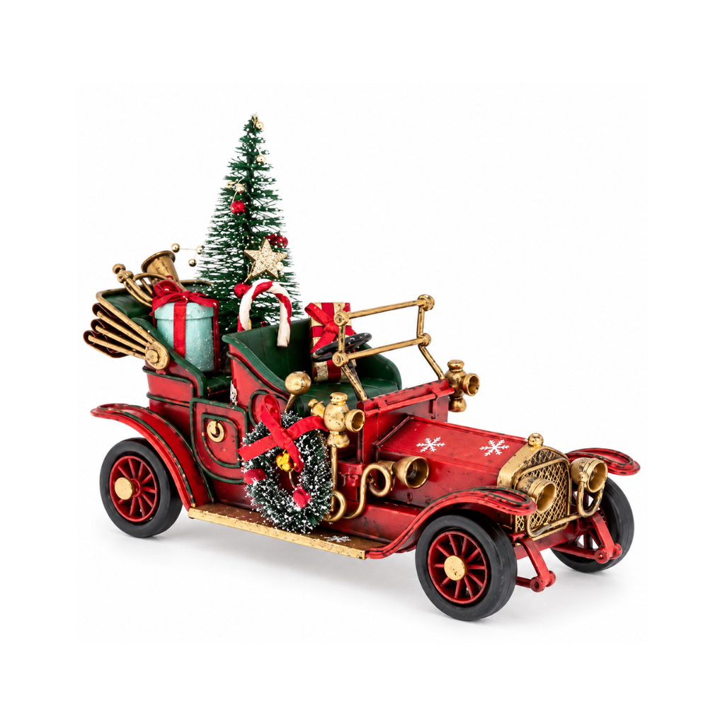 Retro Metal Christmas Car