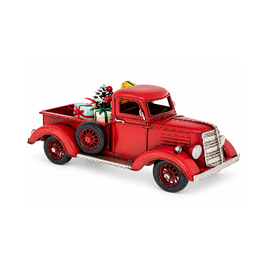 Retro Metal Christmas Truck