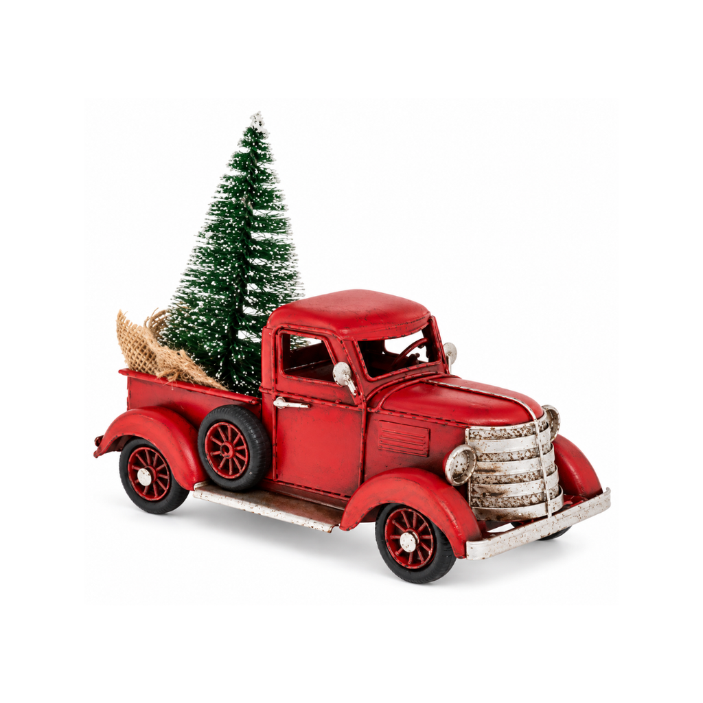 Retro Metal Christmas Truck