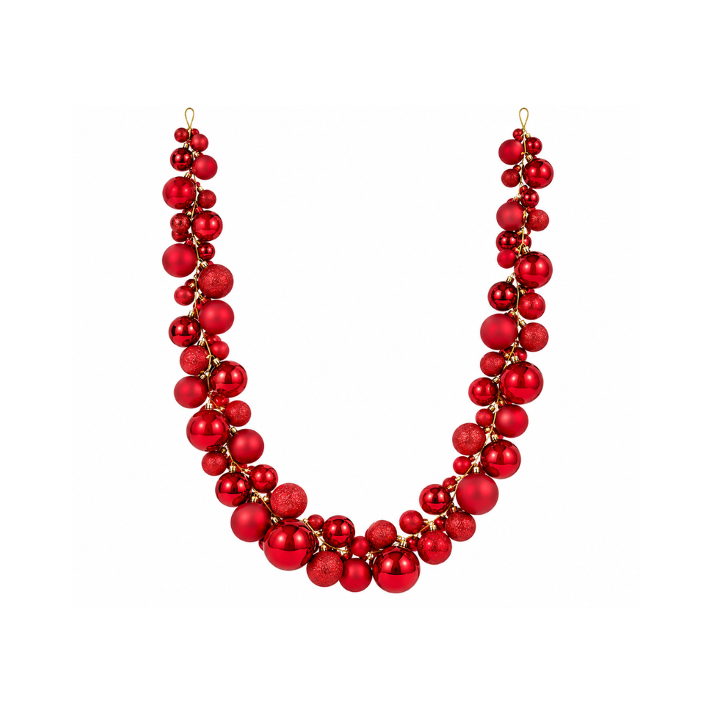 Red Christmas Bauble Garland