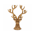 Gold Polyresin Reindeer Candle Holder – 6 Tiers