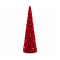 Red Flocked Polyresin Christmas Tree