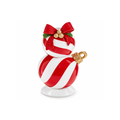 Red & White Polyresin Double Bauble Candle Holder