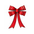 Red Metal Christmas Bow