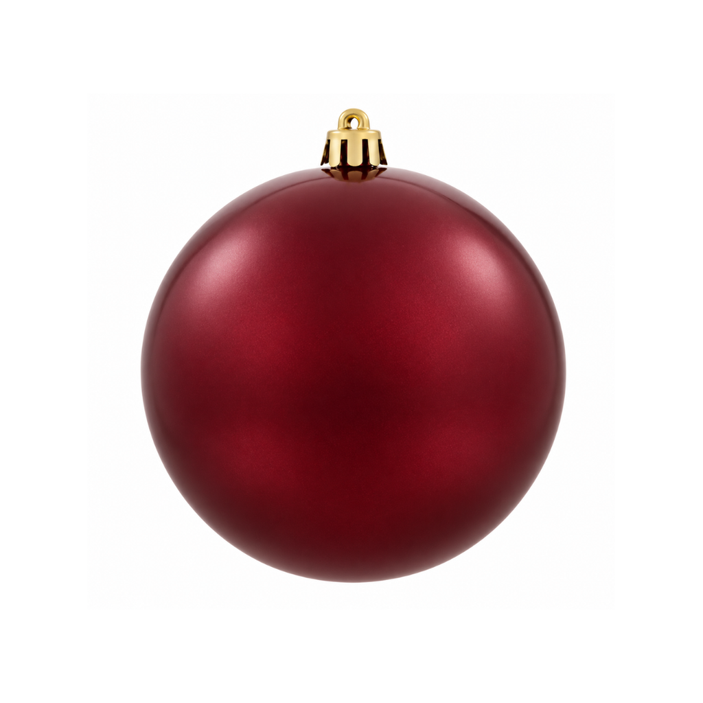 Dark Red Pearl Finish Plastic Christmas Baubles