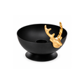 Black Metal Candle Holder with Gold Deer