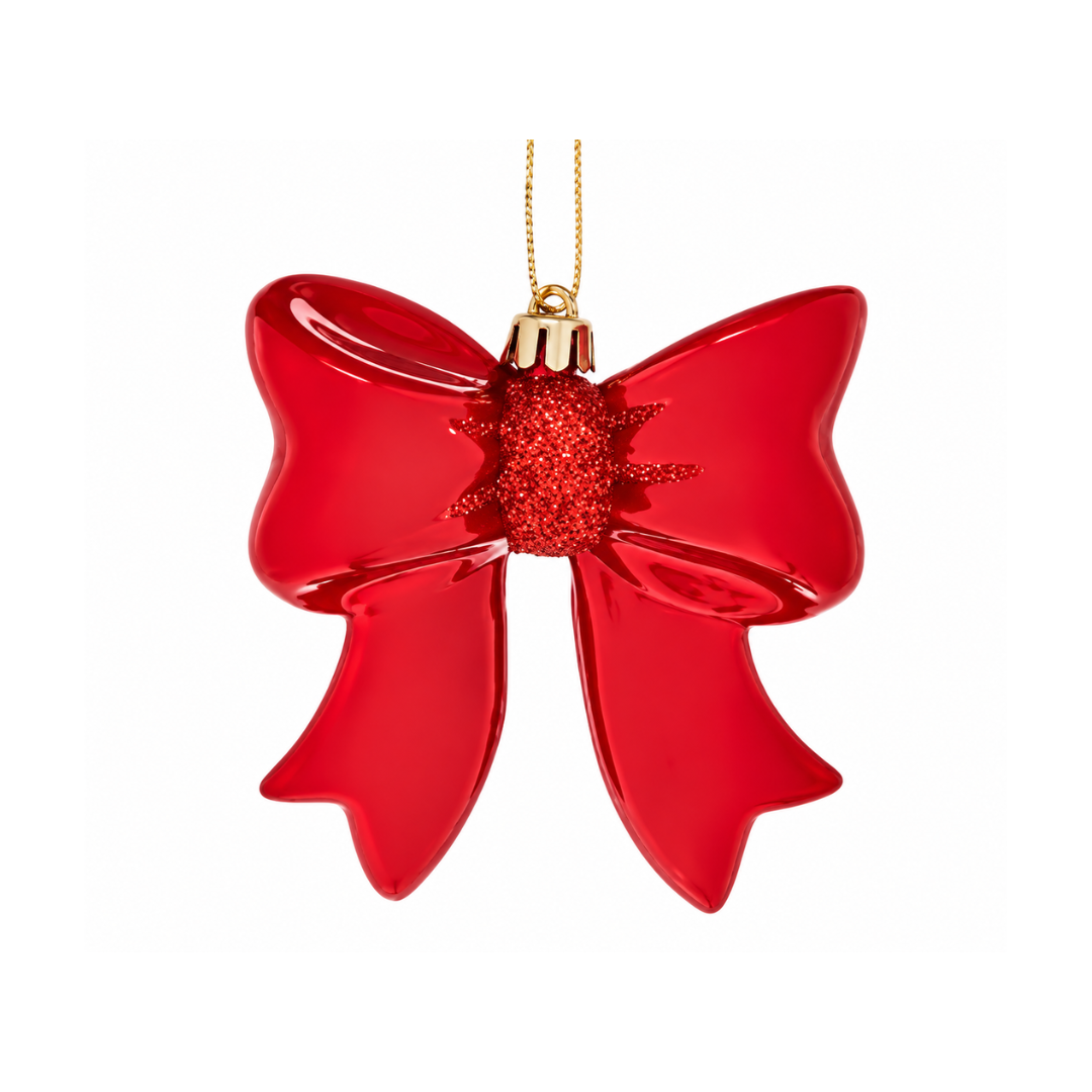 Red Plastic Christmas Bow