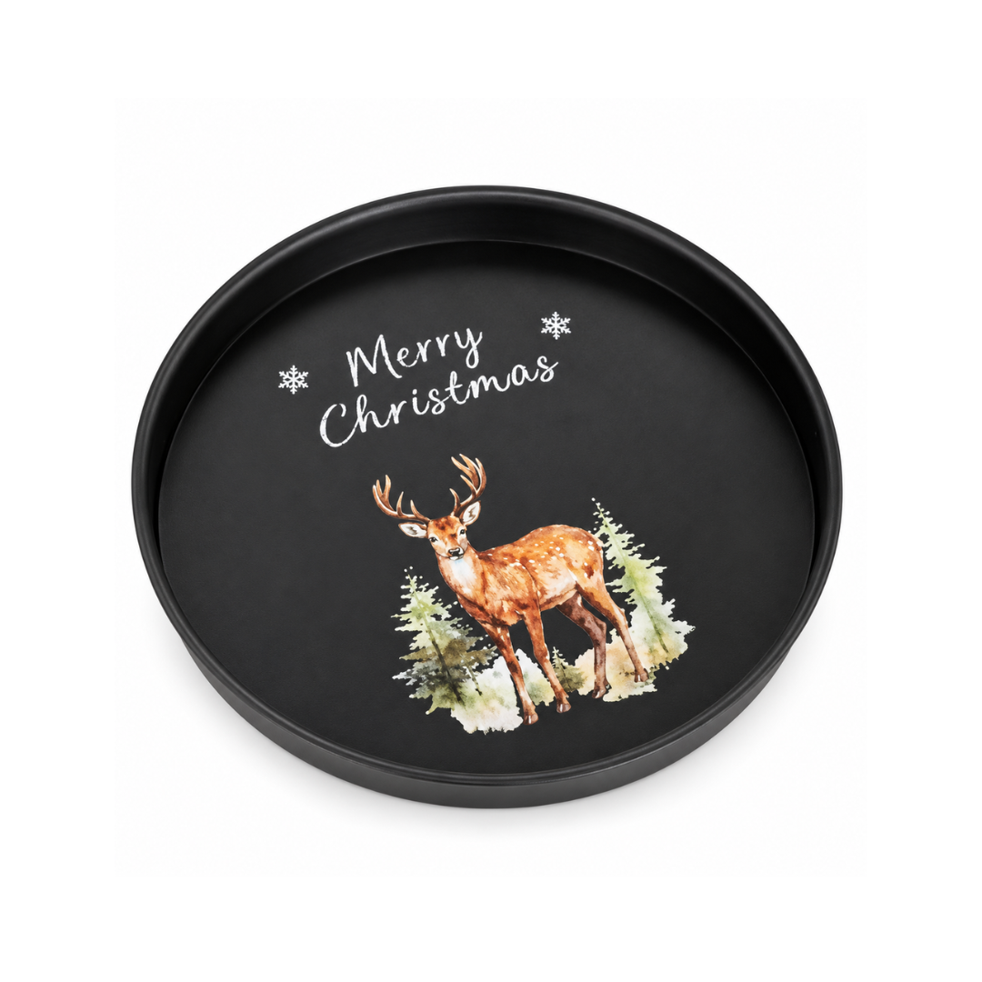 Black Iron Round Christmas Decoration