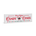 White Metal Christmas Candy Sign