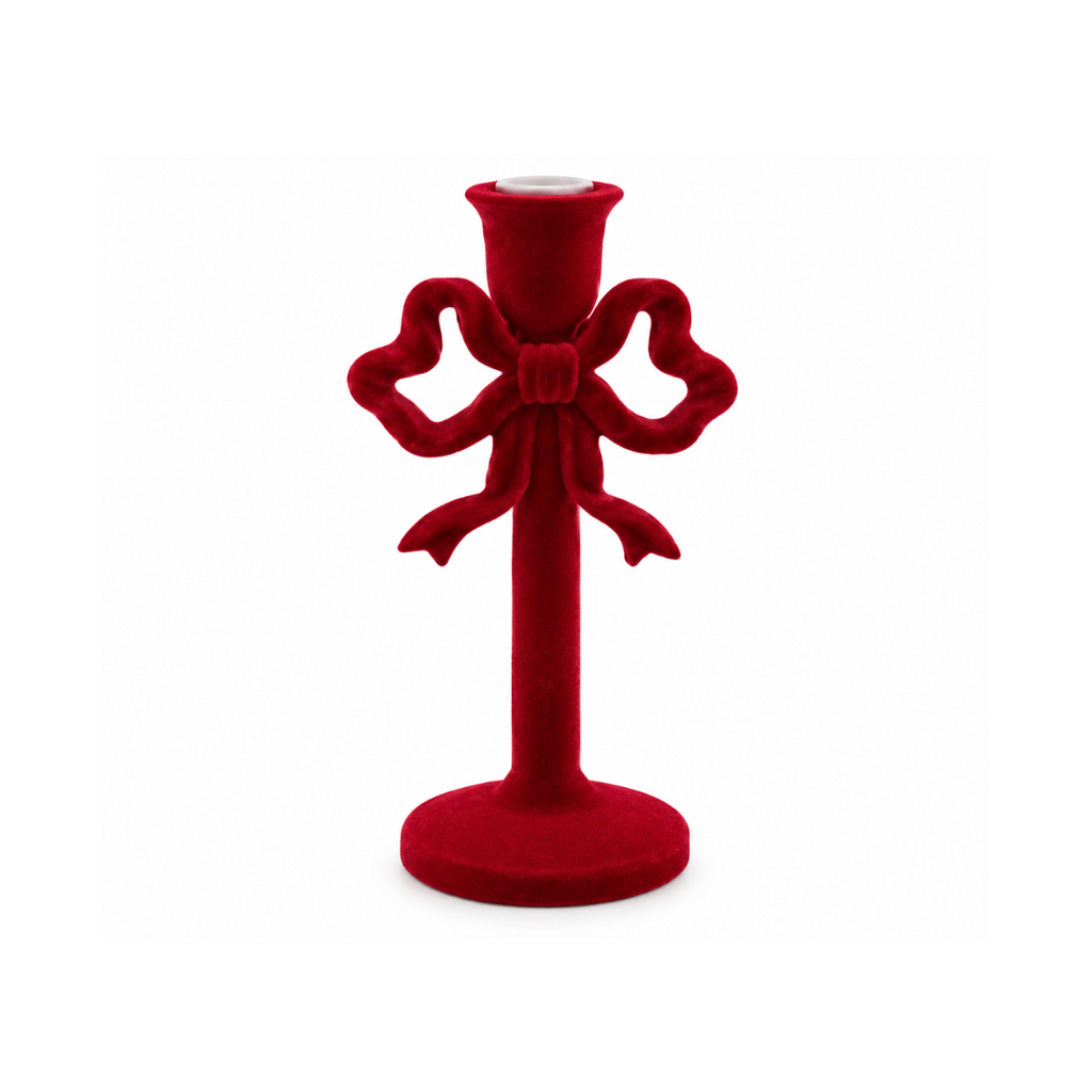 Red Velvet Candle Holder