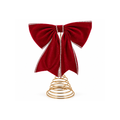 Burgundy Christmas Bow with Rhinestones