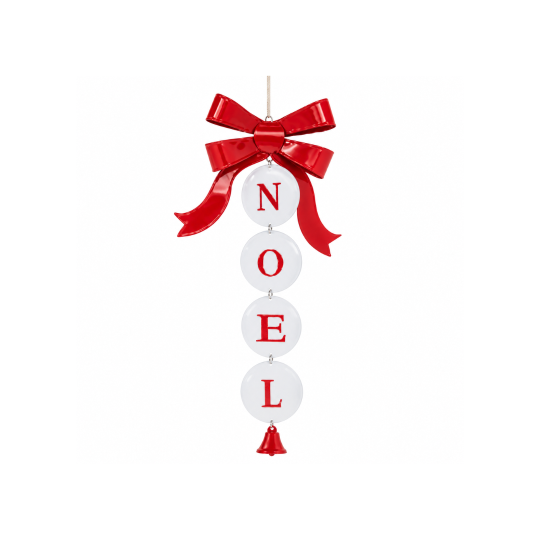 White Metal Hanging Noel Decoration