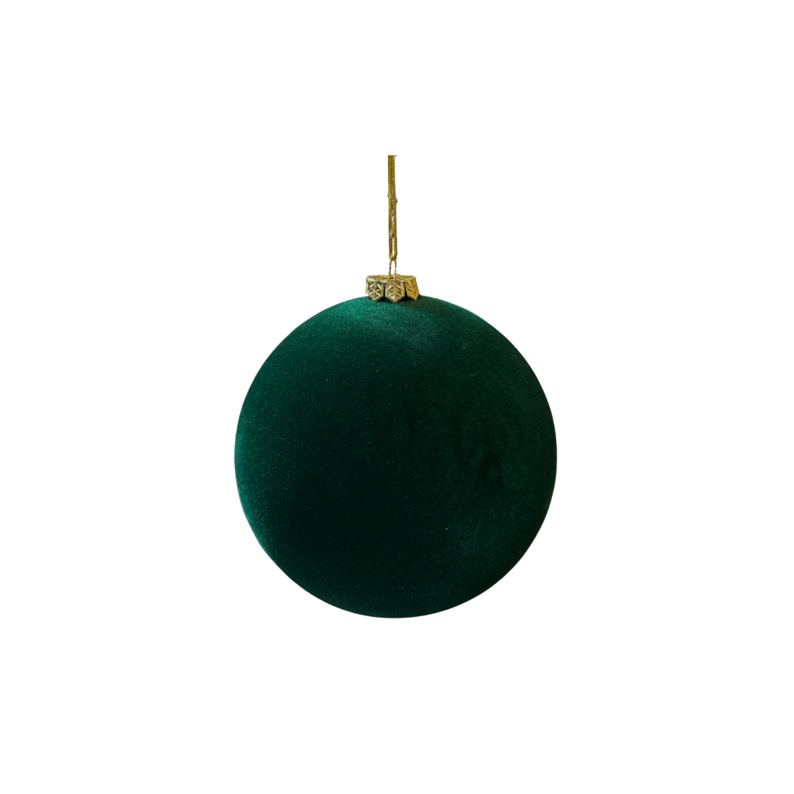 Plastic Dark Green Velvet Ball