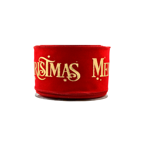 Red Velvet “Merry Christmas” Ribbon