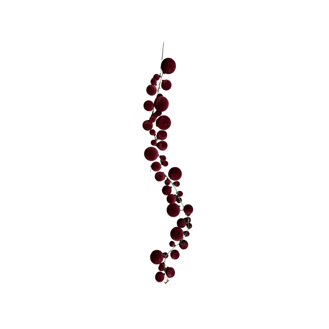 Burgundy Velvet Plastic Ball Chain