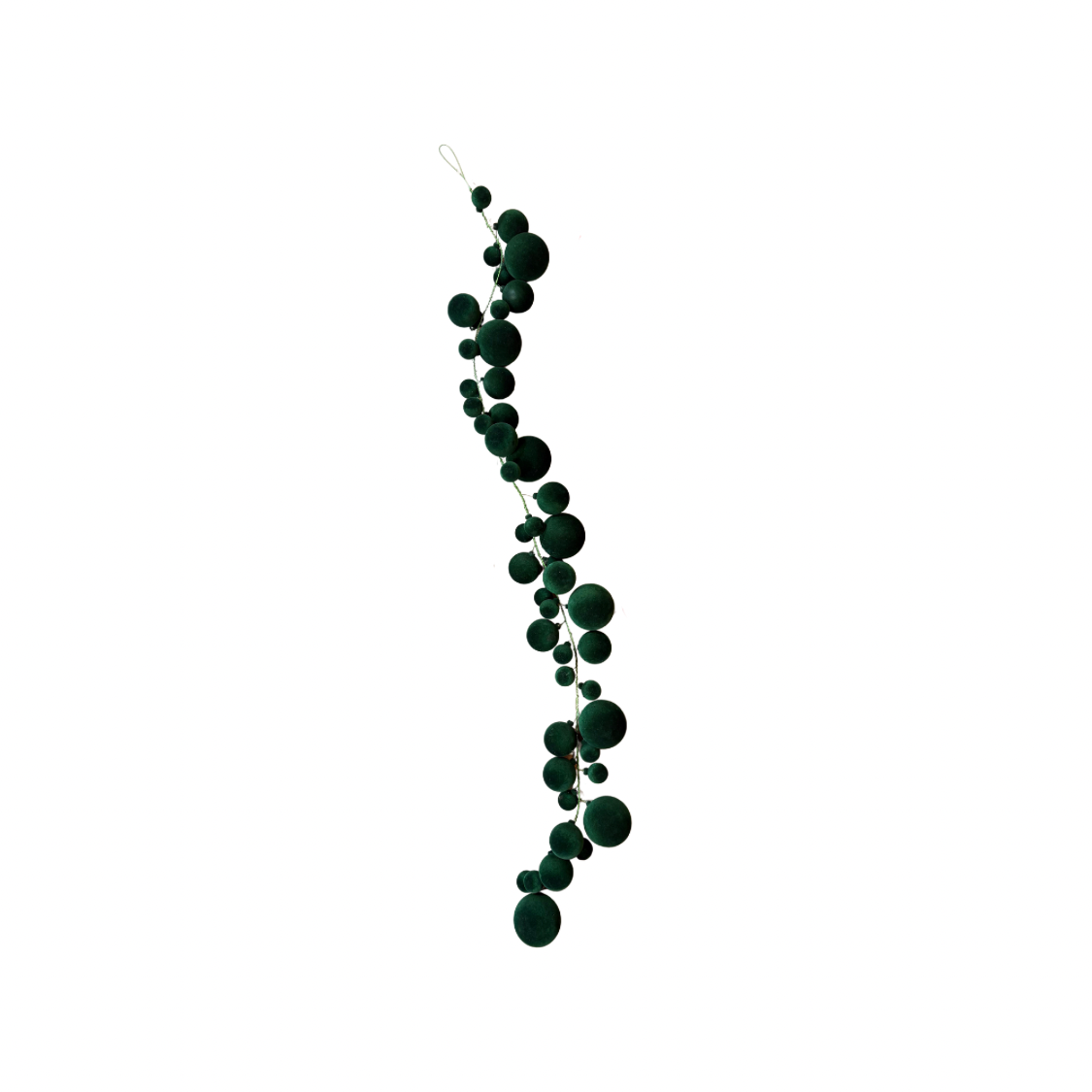Dark Green Velvet Plastic Ball Chain