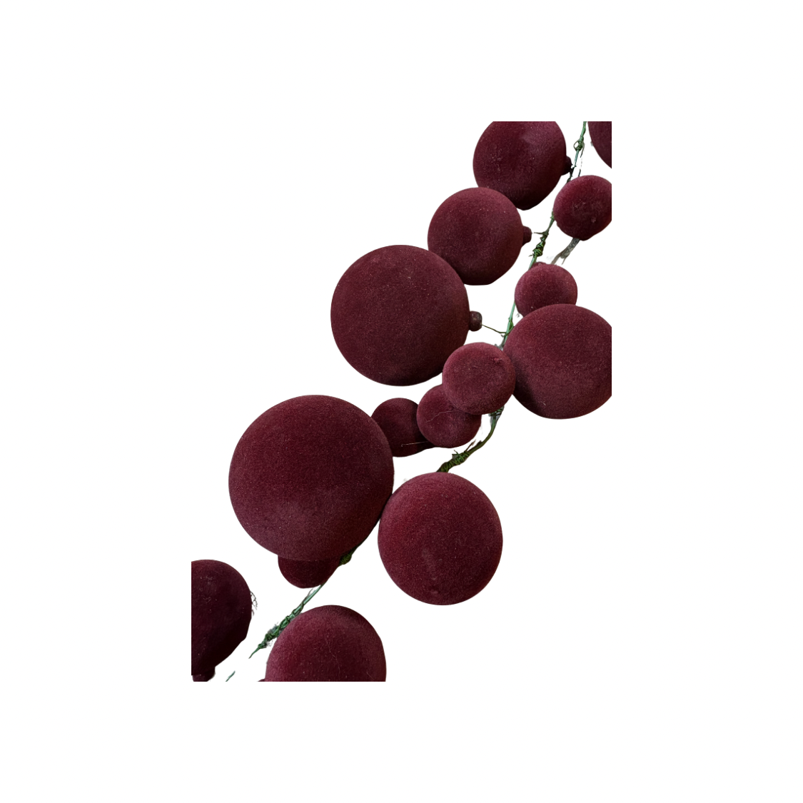 Burgundy Velvet Plastic Ball Chain