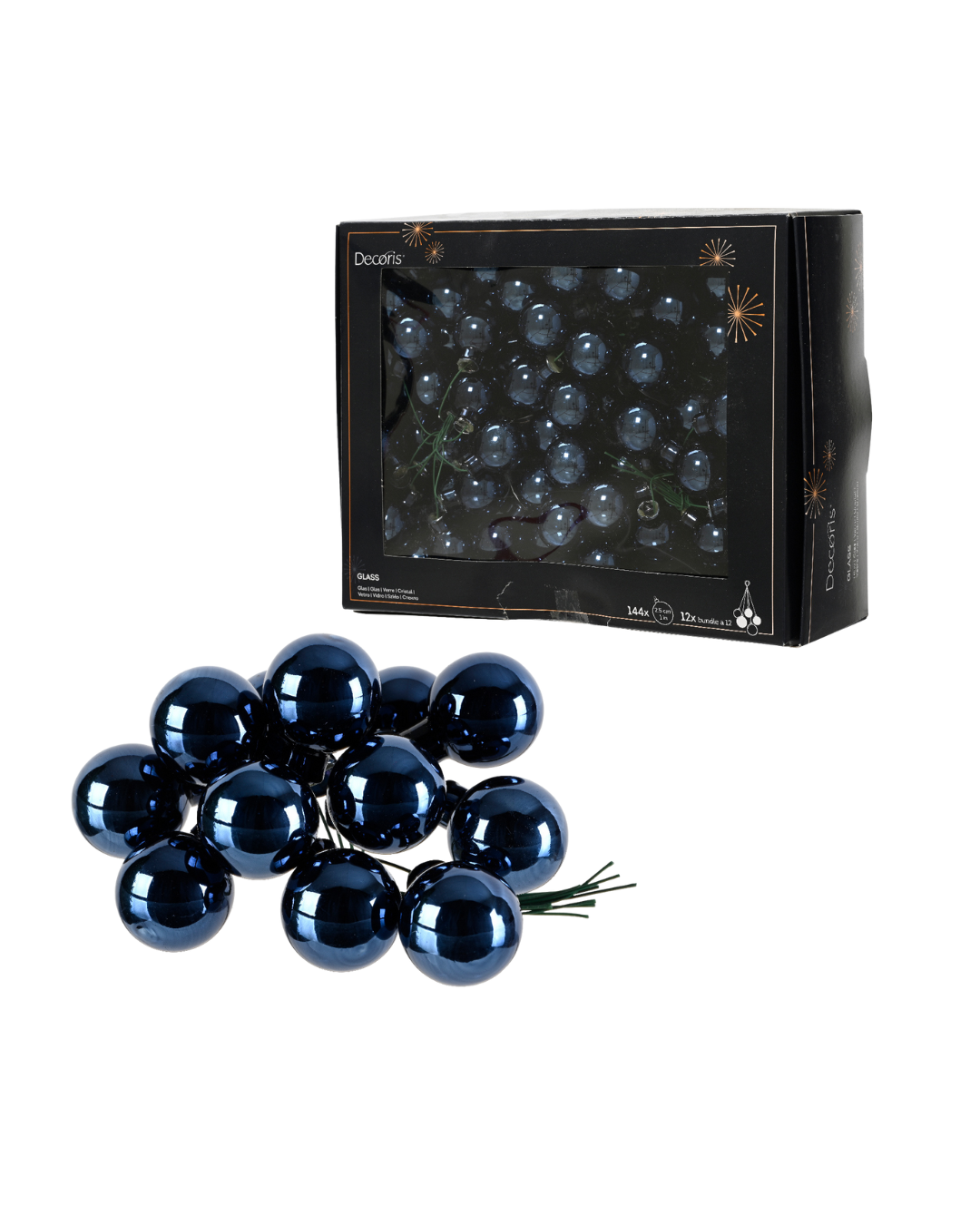 Glass baubles Night Blue 713022