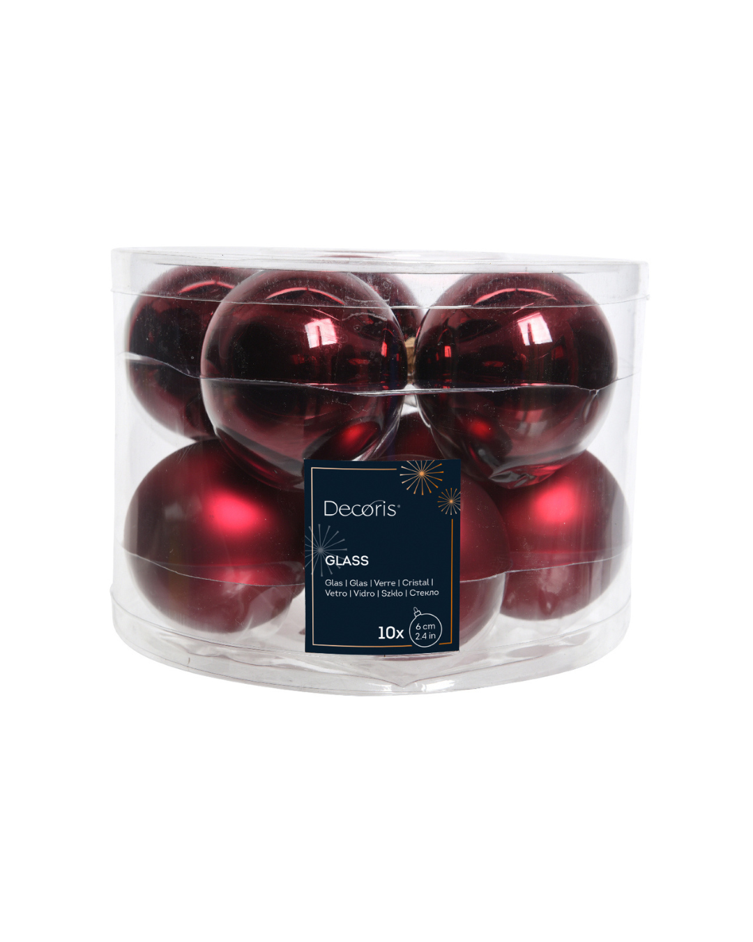 Burgundy glass baubles 140339