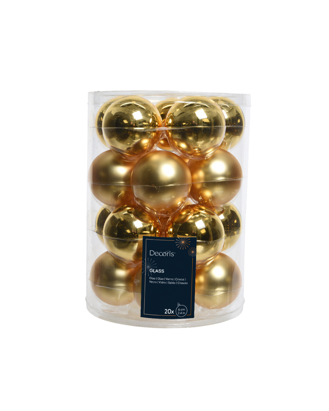 Gold glass baubles 140214